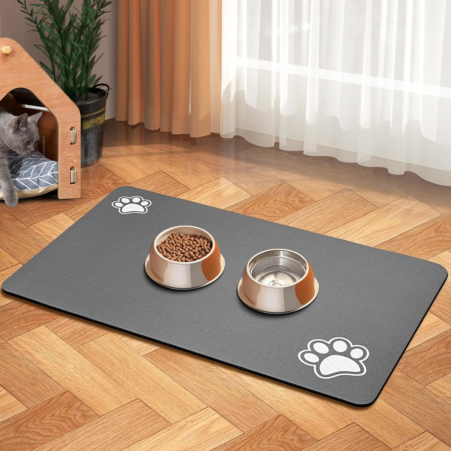 Pet Supplies For Dogs - Pet Feeding Mat-Absorbent Dog Mat for