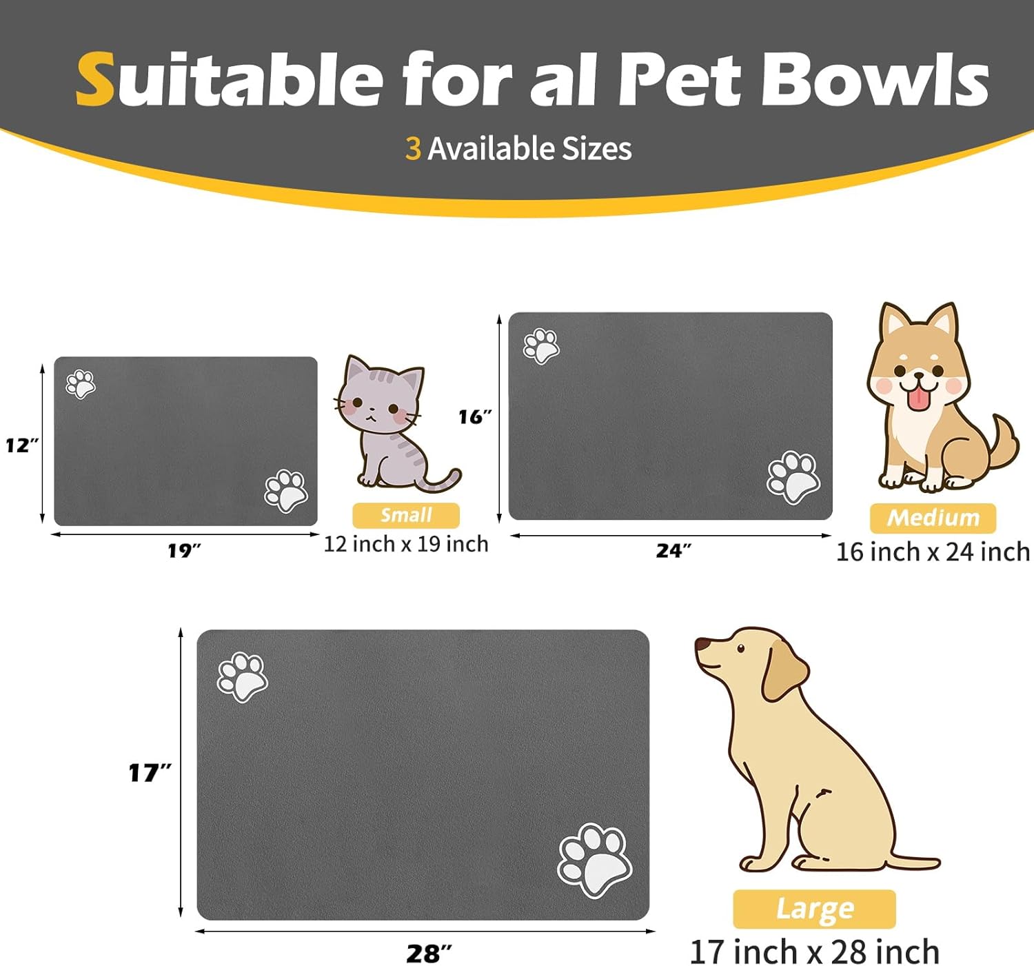 Pet Feeding Mat-Absorbent Dog  - đánh giá và giá Pet Supplies For Dogs