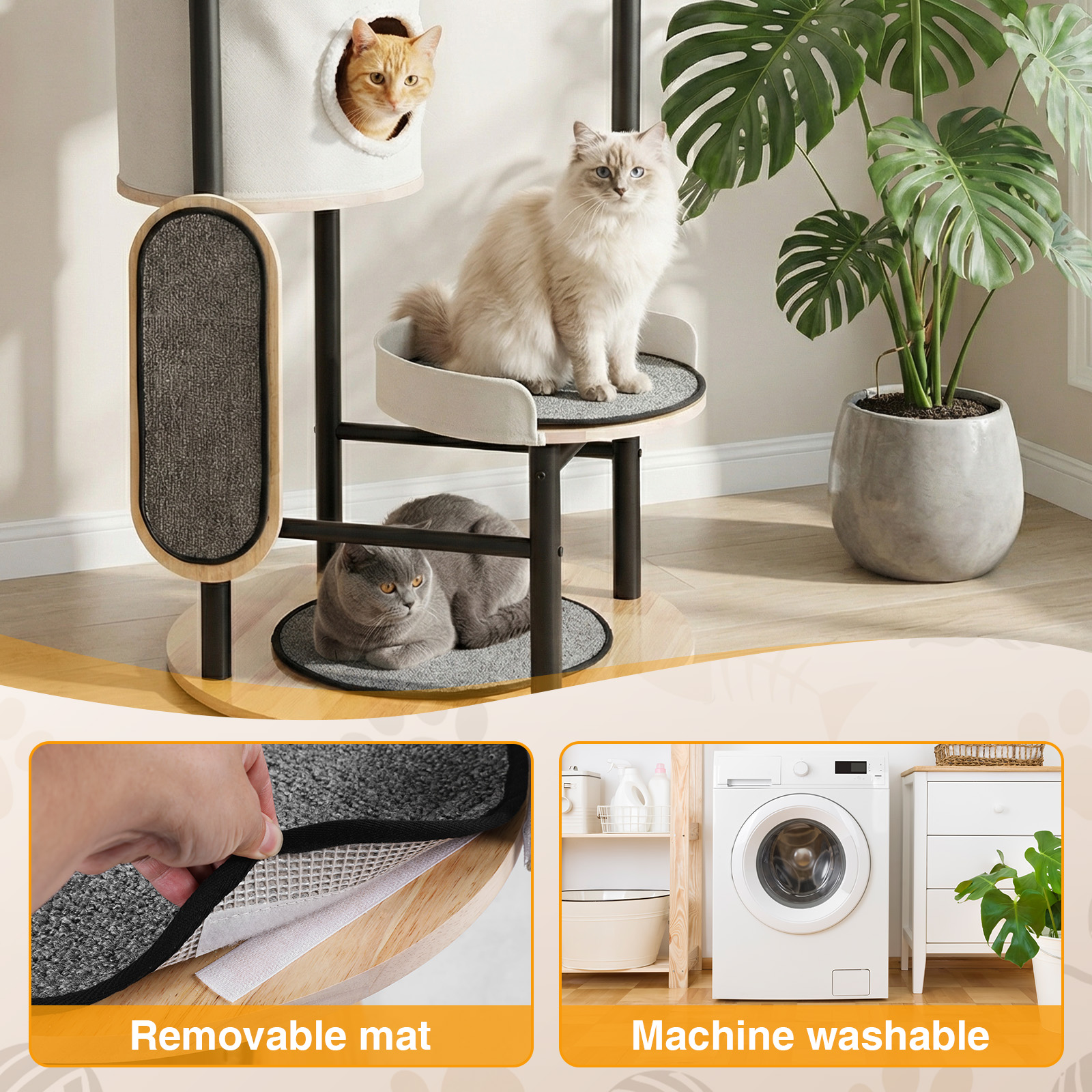 66-Inch Cat Tree with Scratchi - đánh giá và giá Pet X Supplies & Tack Howell Mi