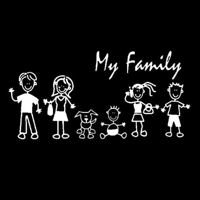 Car Sticker Family Stick Figur - đánh giá và giá Pet Supplies For Dogs